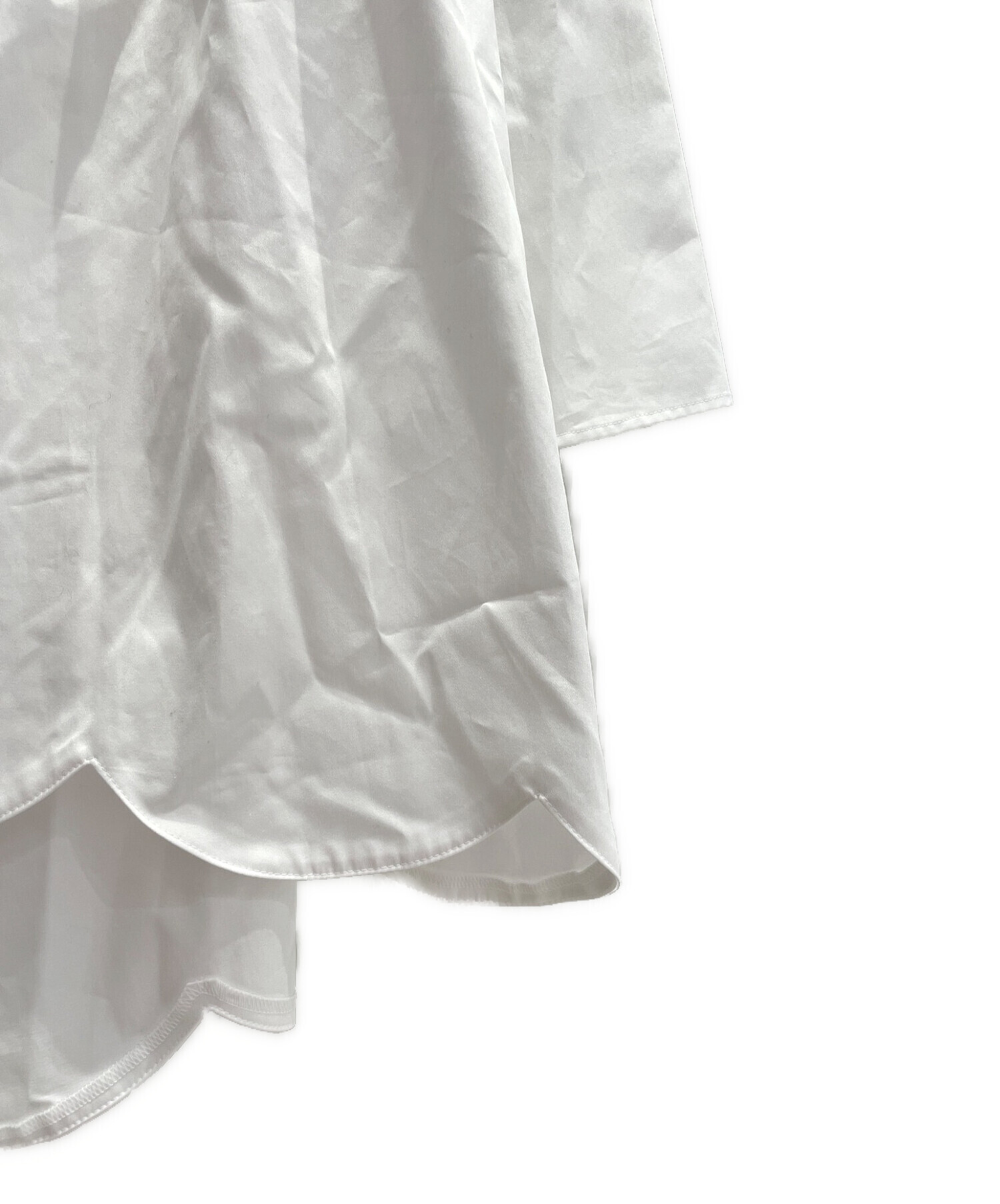 YOKO CHAN ブラウス [white 40] 中古・古着通販】YOKO CHAN (ヨーコチャン) ヘムスカラップコットン