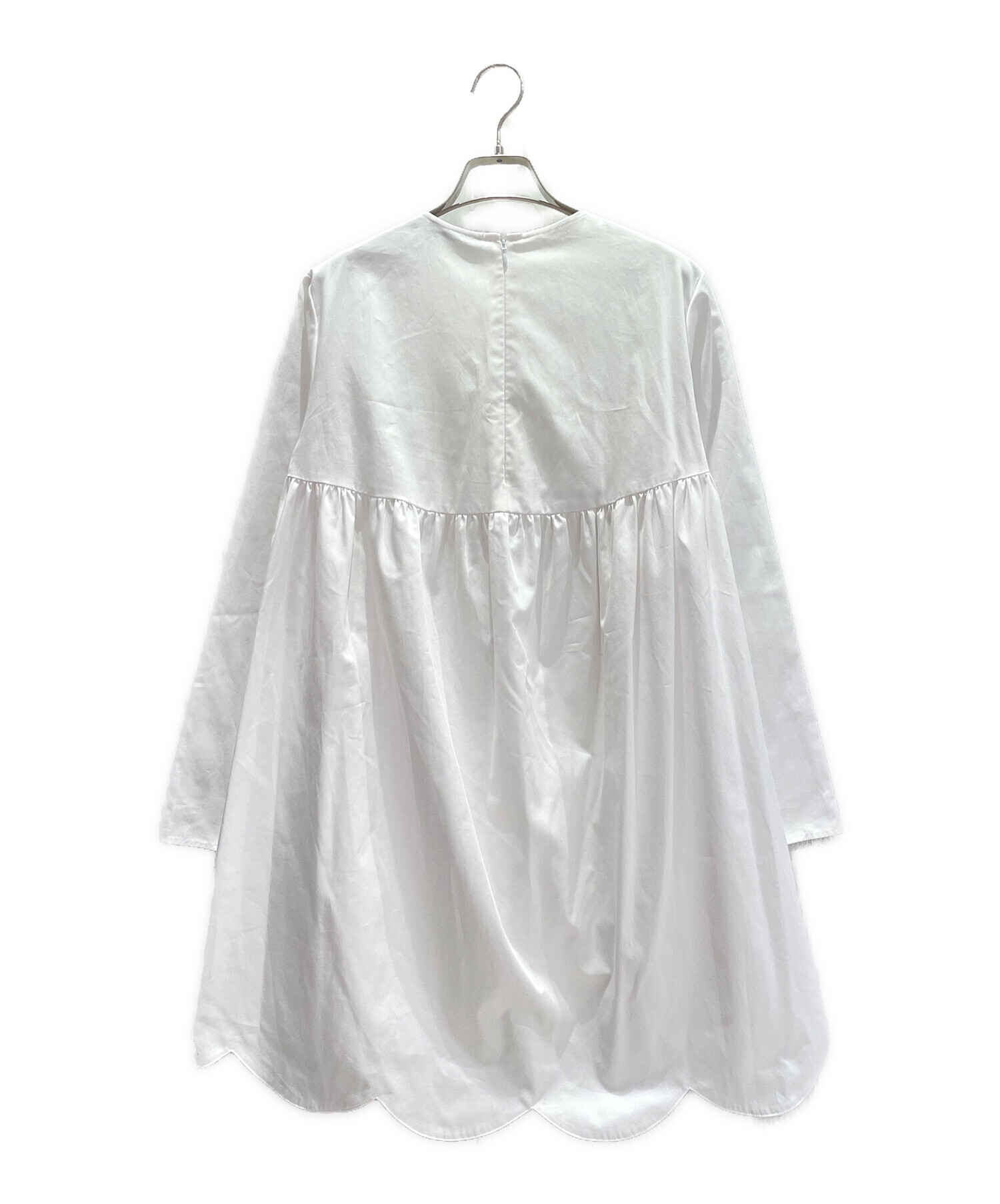 YOKO CHAN ヨーコチャン ヘムスカラップコットンブラウス