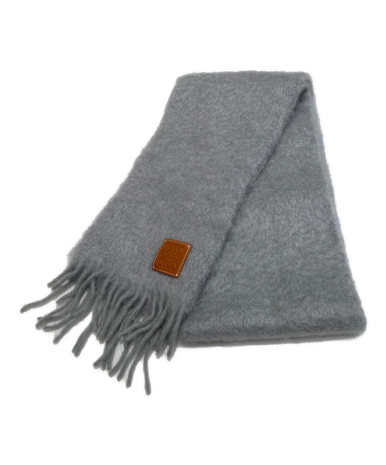 中古・古着通販】LOEWE (ロエベ) モヘアウールマフラー グレー