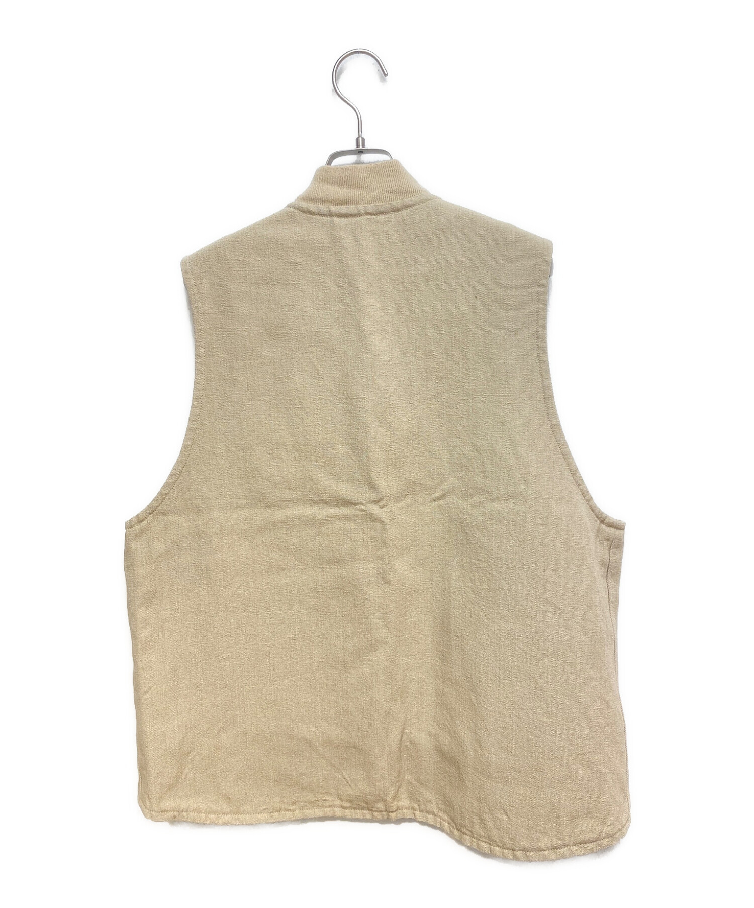 中古・古着通販】ents. (エンツ) シルクダックベスト ベージュ サイズ