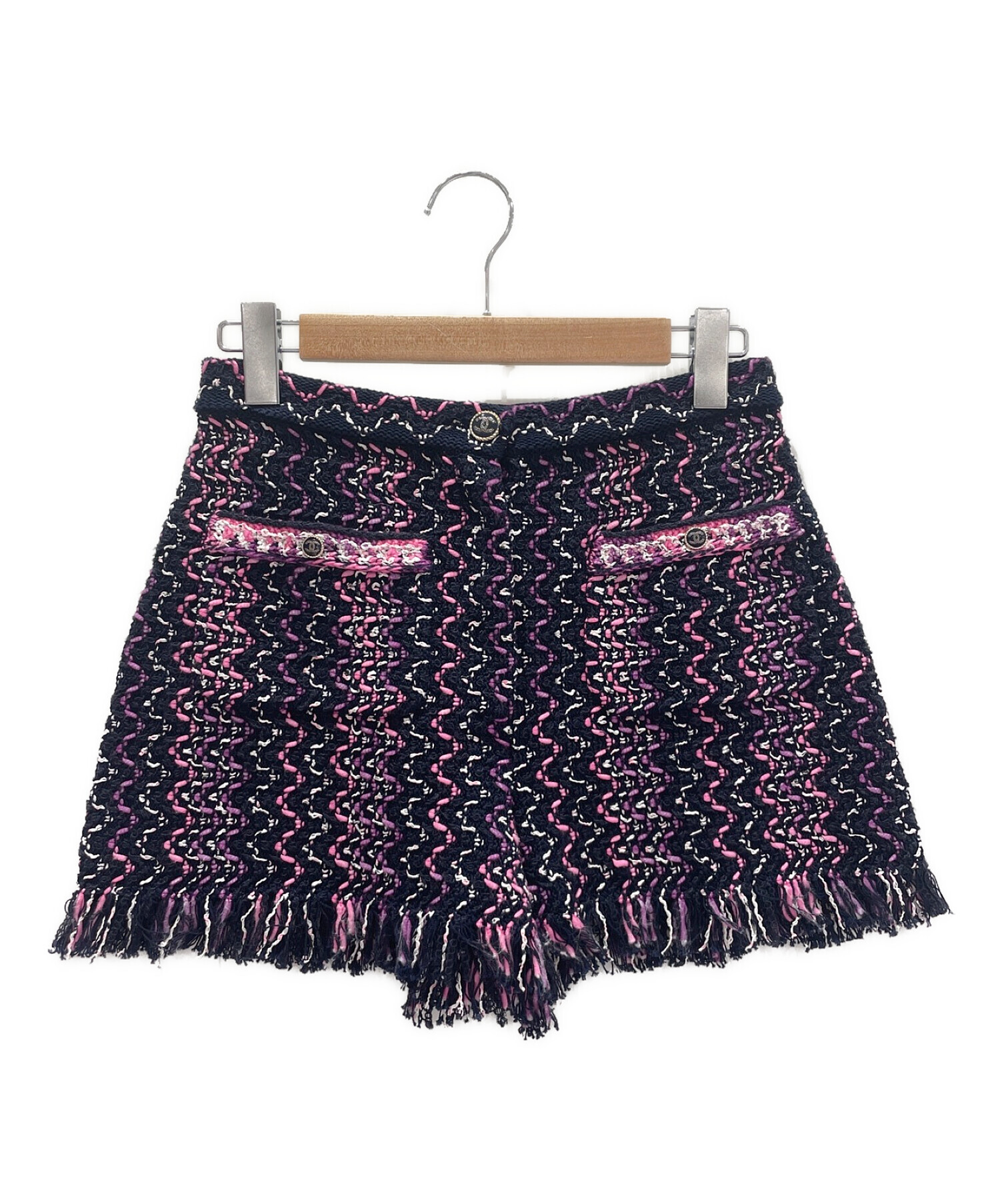 中古・古着通販】CHANEL (シャネル) フリンジツイードショートパンツ