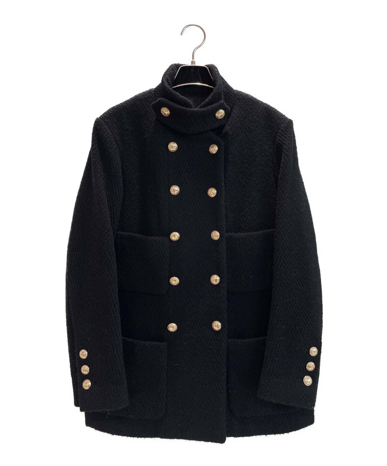 中古・古着通販】CHANEL (シャネル) ココマークボタンダブルツイード 