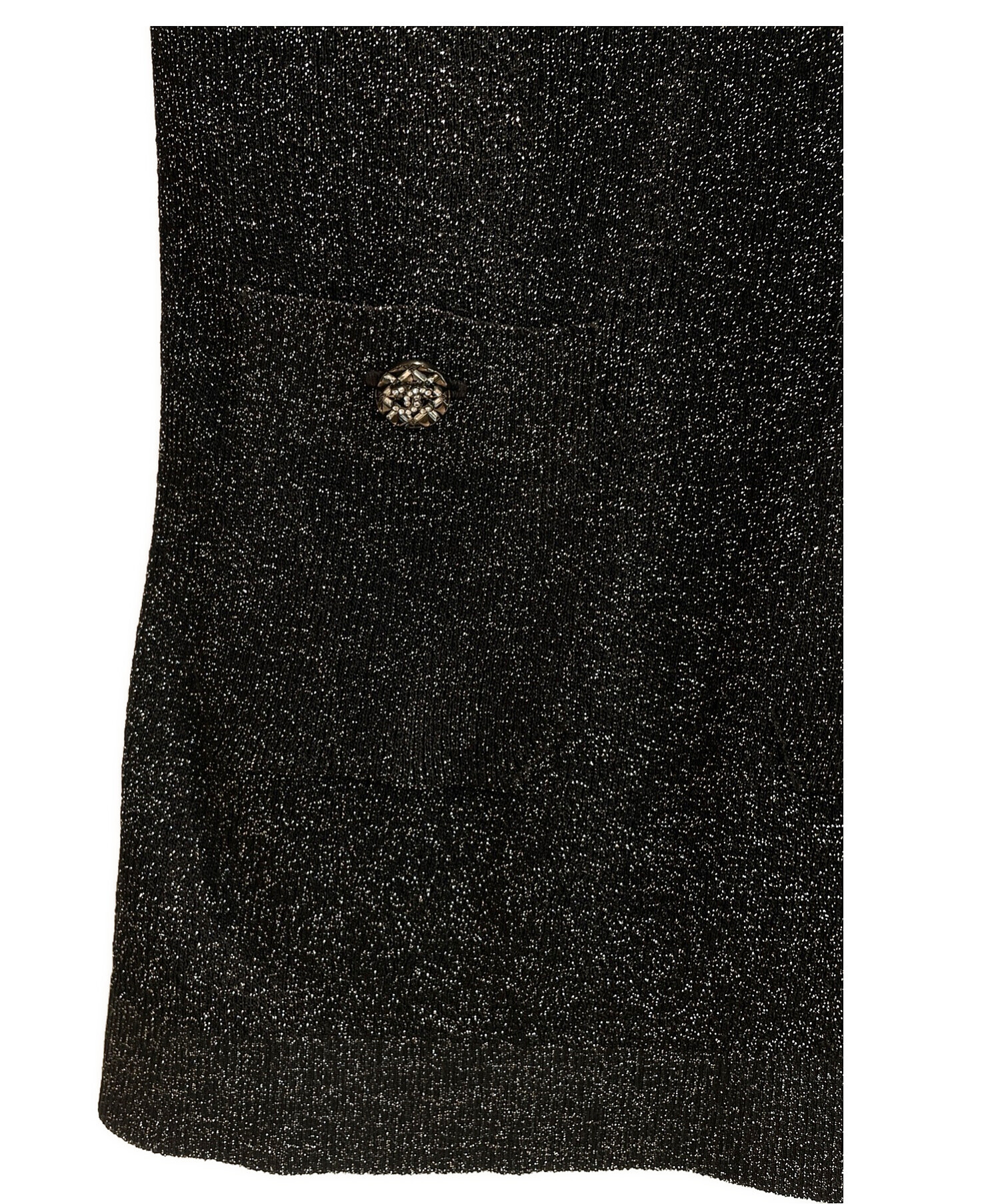 中古・古着通販】CHANEL (シャネル) ココマークボタンフリルラメニット