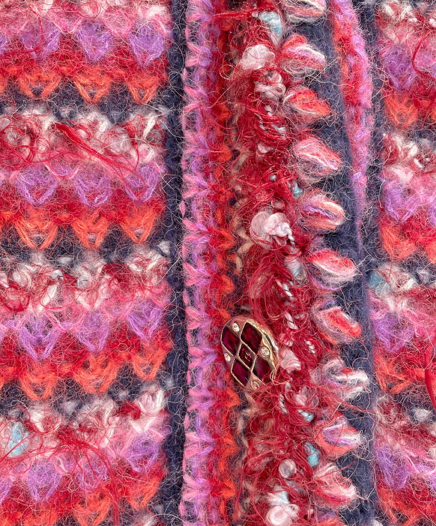 中古・古着通販】CHANEL (シャネル) ボーダーモヘアロングニット