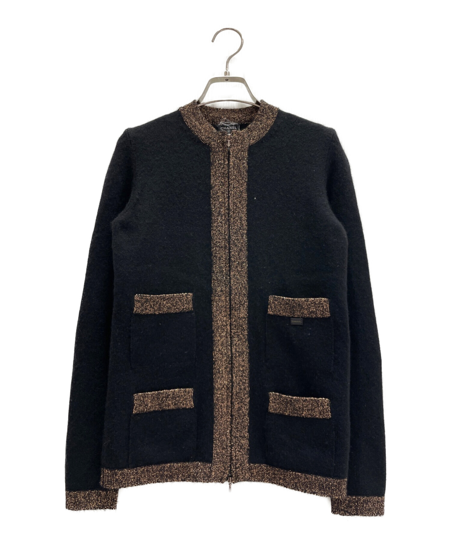 CHANEL Cardigan カーディガン アンサンブル ダークブラウン CHANEL Cardigan カーディガン アンサンブル ダークブラウン 中古
