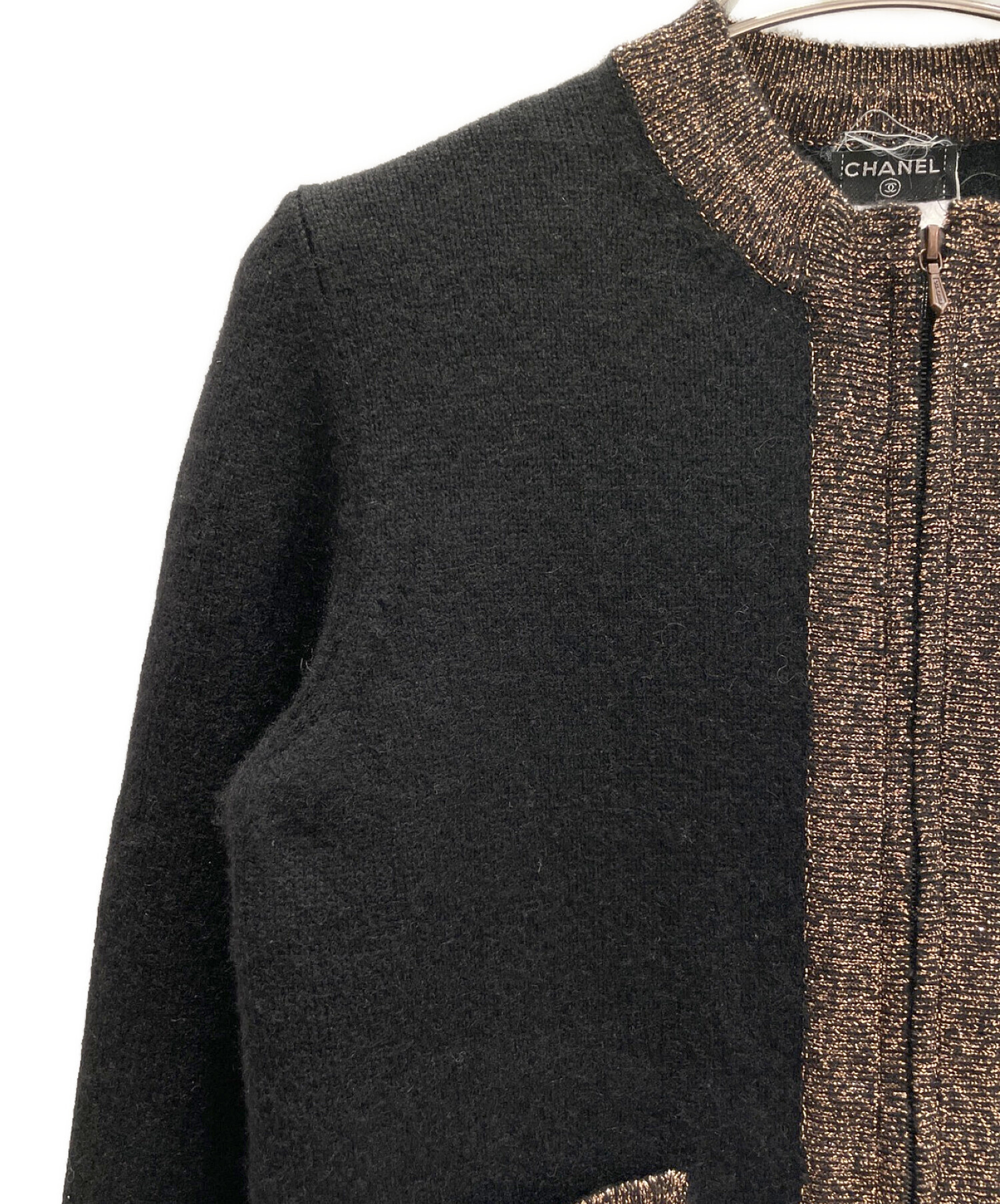 CHANEL Cardigan カーディガン アンサンブル ダークブラウン CHANEL Cardigan カーディガン アンサンブル ダークブラウン 中古