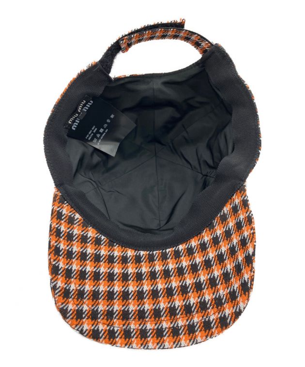 中古・古着通販】MIU MIU (ミュウミュウ) 千鳥格子ロゴキャップ