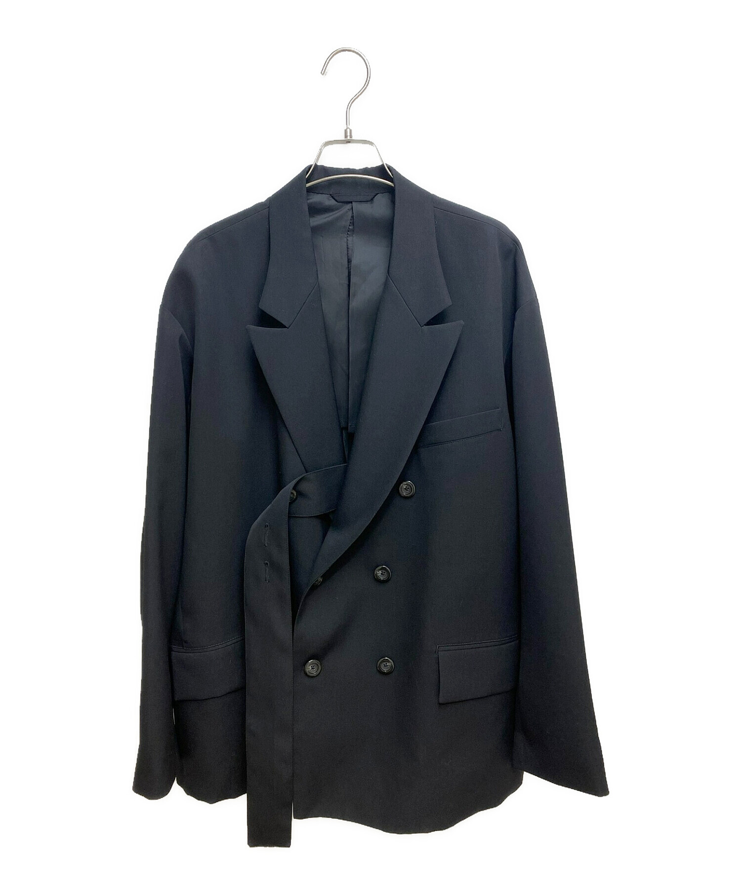 中古・古着通販】Ujoh (ウジョー) 6BW Belted JKT ブラック サイズ:2