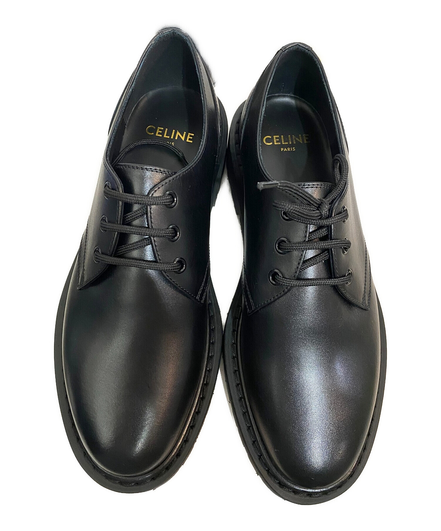 CELINE メタルトゥ レンジャーダービーシューズ 39 21aw 中古・古着通販】CELINE (セリーヌ) レンジャーダービー ブラック
