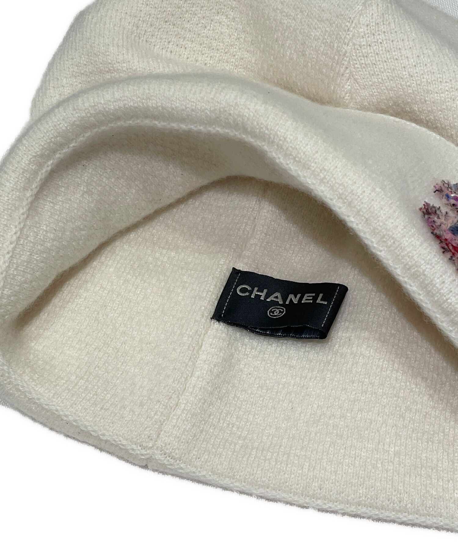 中古・古着通販】CHANEL (シャネル) ツイードワッペンカシミヤニット 