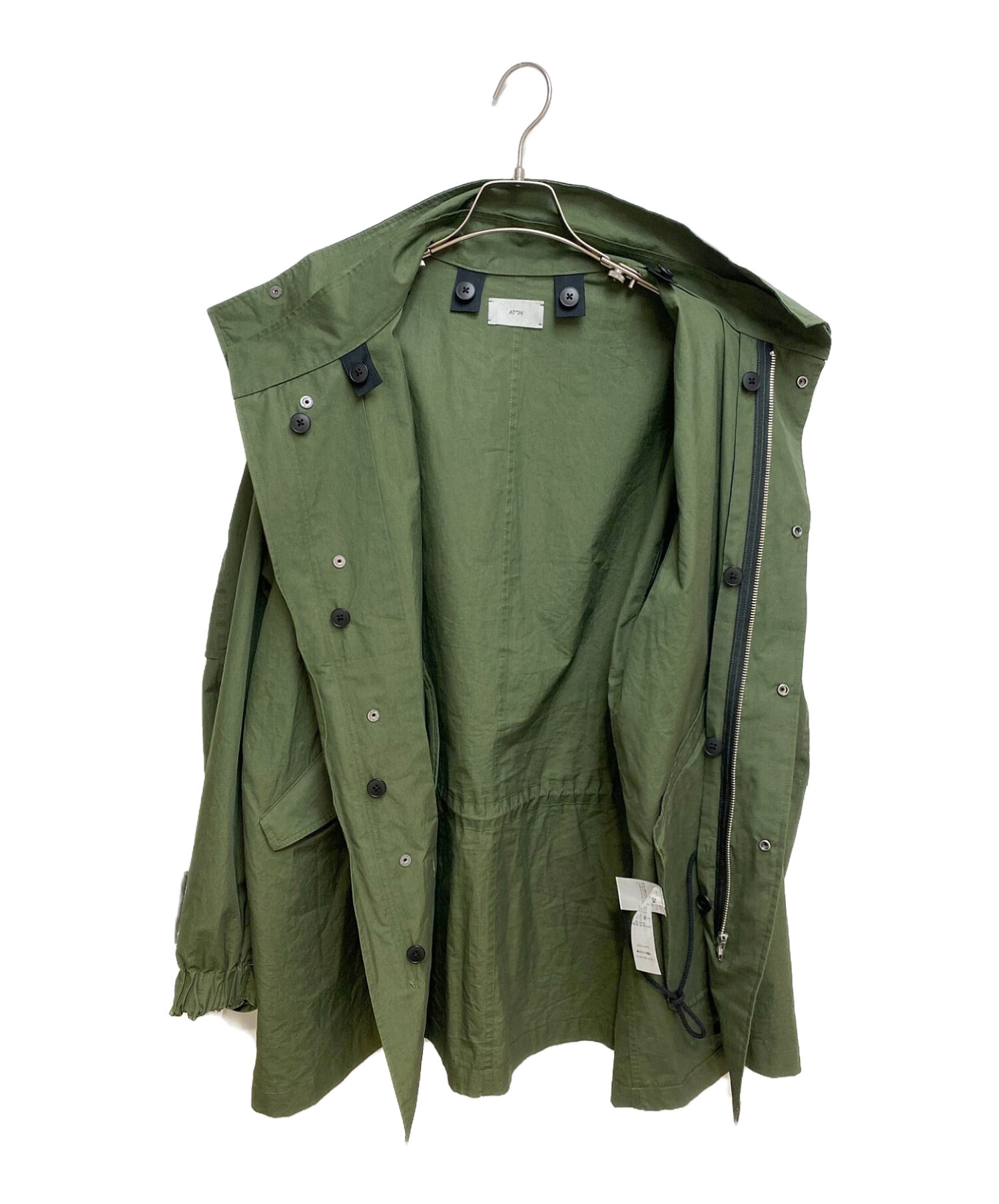 【田中 野夫さま専用】ATON モッズコート06 サイズ エイトン カーキー 田中 野夫さま専用】ATON モッズコート06 サイズ エイトン