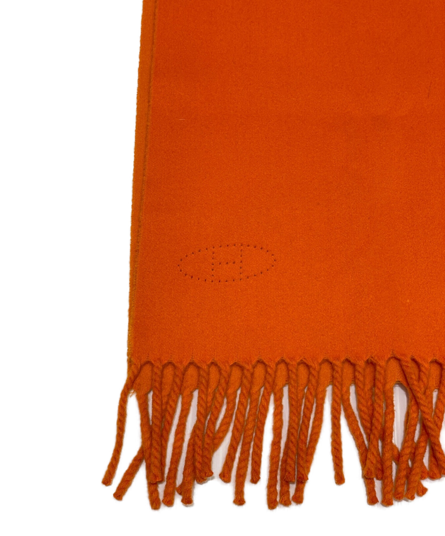 中古・古着通販】HERMES (エルメス) カシミヤストール オレンジ