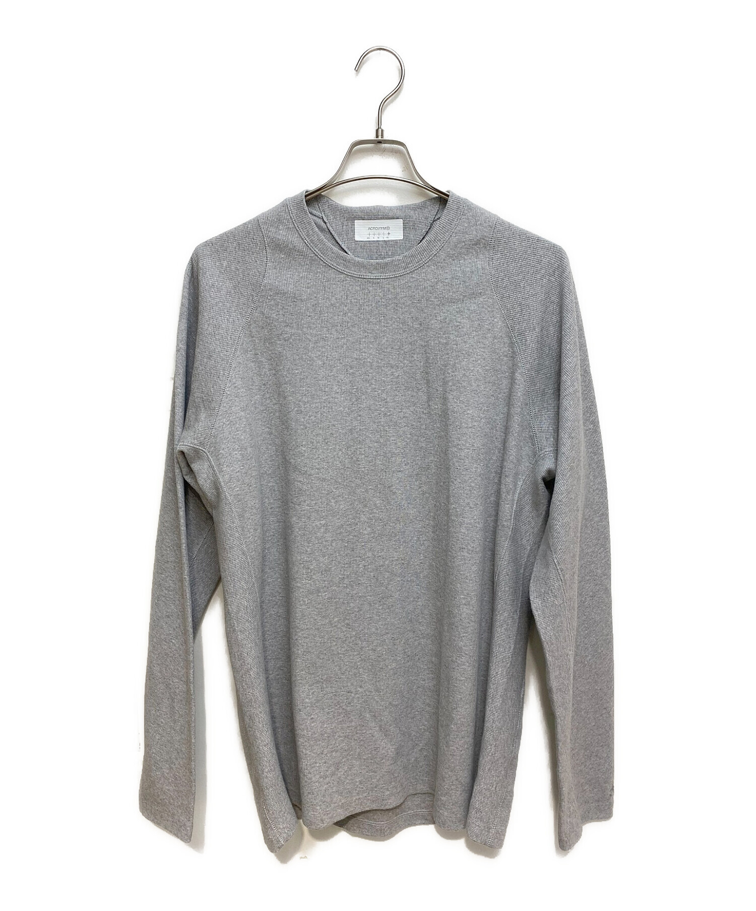 【未使用・タグ付】RIB LONGSLEEVE T SHIRT/グレーA 中古・古着通販】ACRONYM (アクロニウム) Cotton Rib Longsleeve Shirt