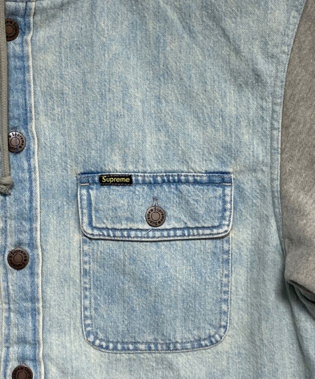 中古・古着通販】SUPREME (シュプリーム) Fleece Hooded Denim Shirt
