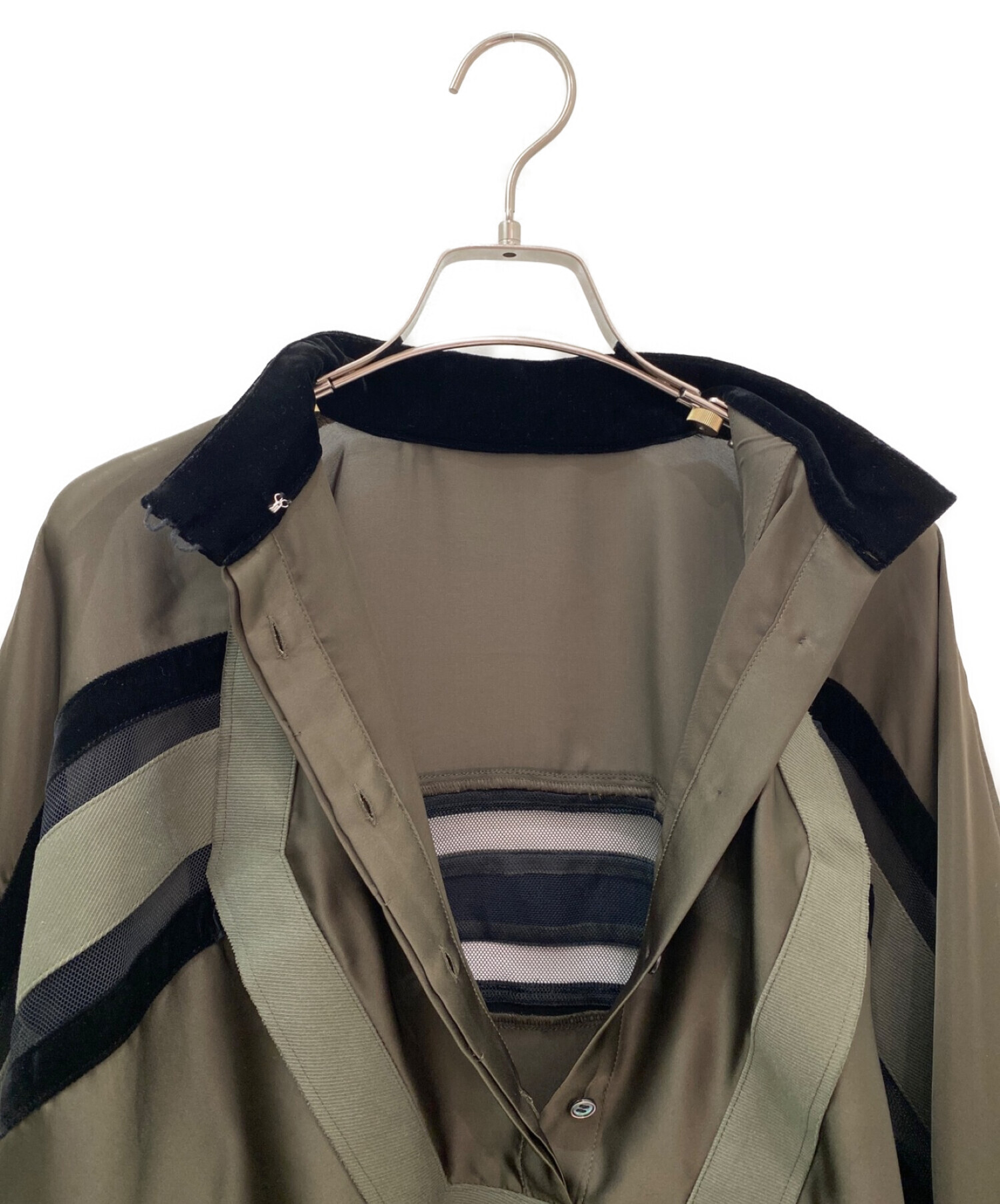 中古・古着通販】sacai (サカイ) KIMONOスリーブブラウス カーキ 