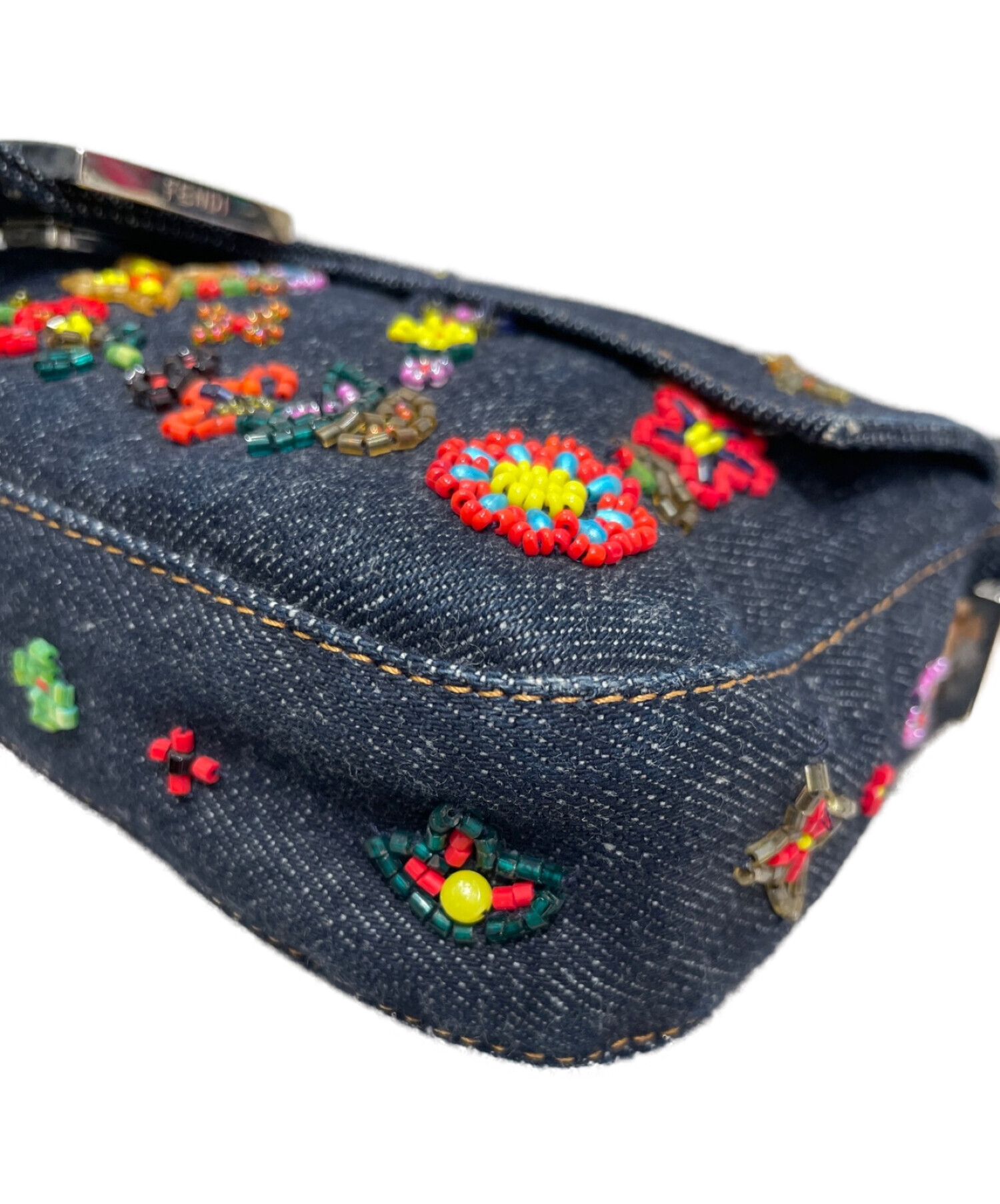 中古・古着通販】FENDI (フェンディ) ビーズ刺繍マンマバケットバッグ