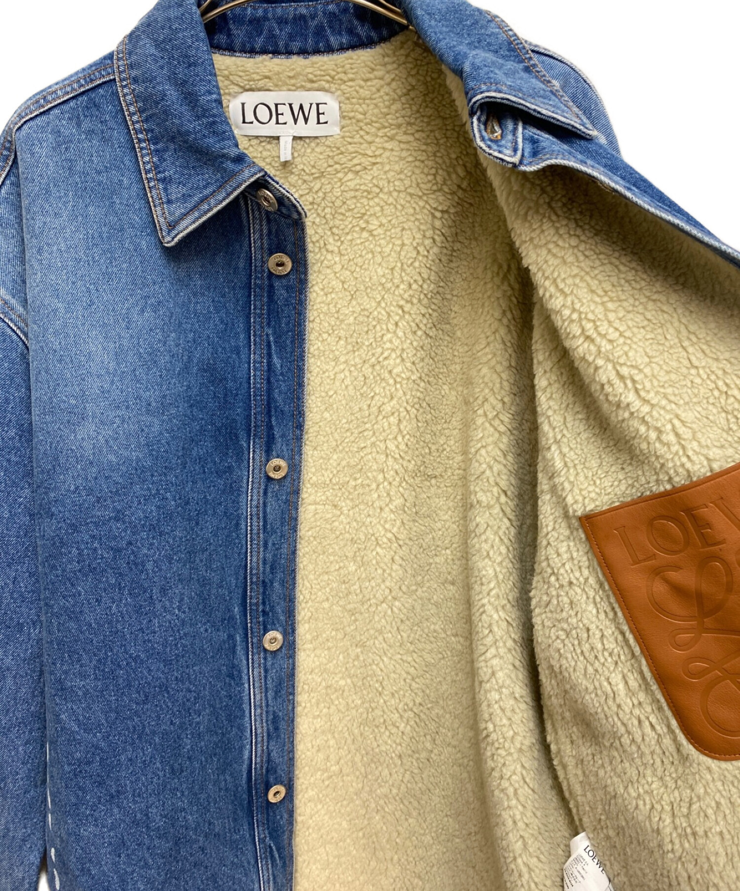 LOEWE 22SS ロエベ 国内正規 34 デニムロゴシャツ　ジャケット LOEWE 22SS ロエベ 国内正規 34 デニムロゴシャツジャケット
