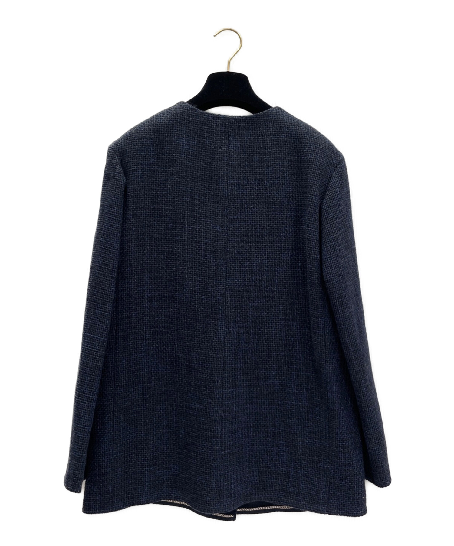 中古・古着通販】CHANEL (シャネル) ノーカラーツイードジャケット