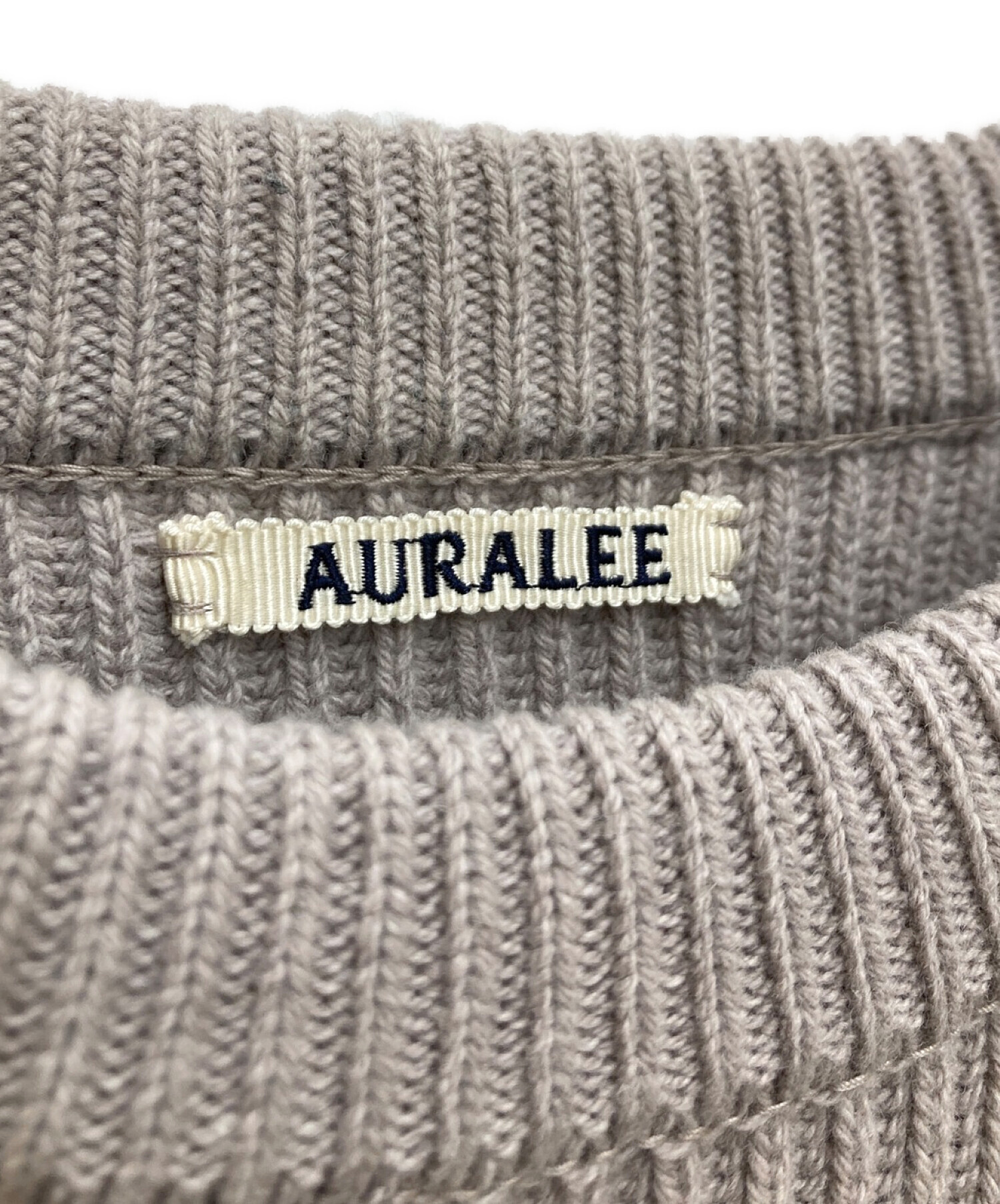 オーラリー AURALEE WOOL RIB KNIT LACE-UP P/O 期間限定価格】【オータムセール】オーラリー AURALEE SUPER