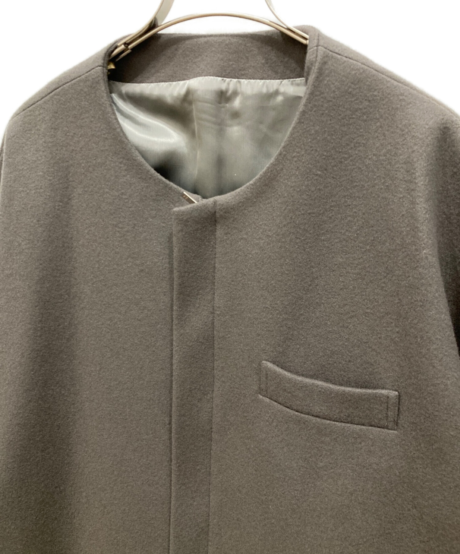 中古・古着通販】stein (シュタイン) NO COLLAR BELTED JACKET ノー