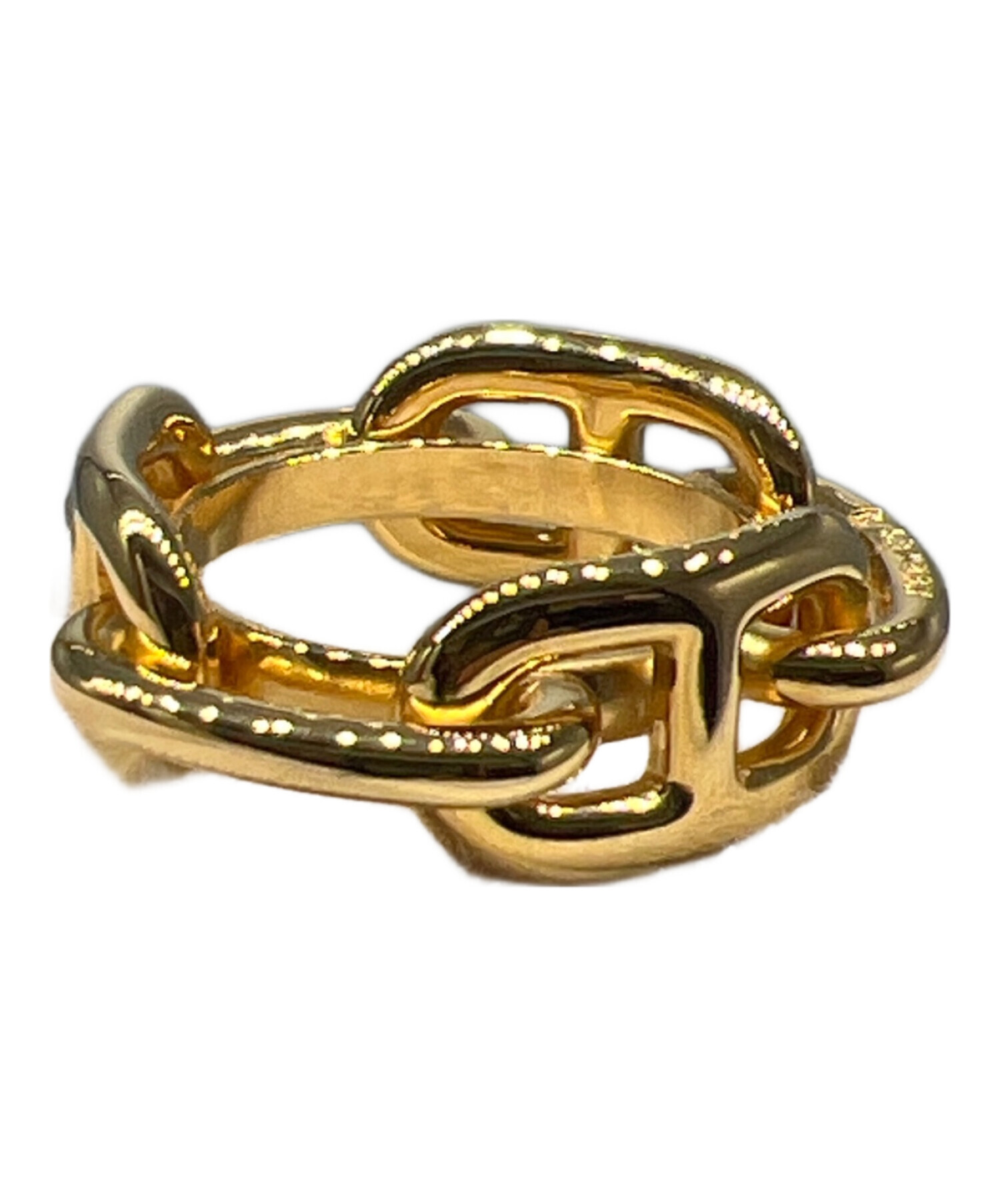 【値下げ】hermes スカーフリング　エルメス 中古・古着通販】HERMES (エルメス) スカーフリング ゴールド