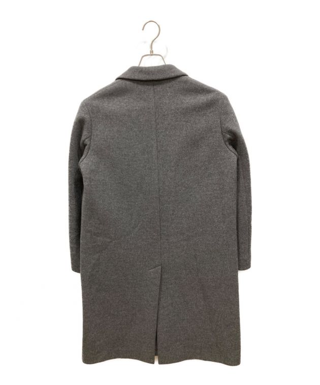 ATON グレー チェスターコート 中古・古着通販】ATON (エイトン) AIR DOUBLE MELTON チェスターコート