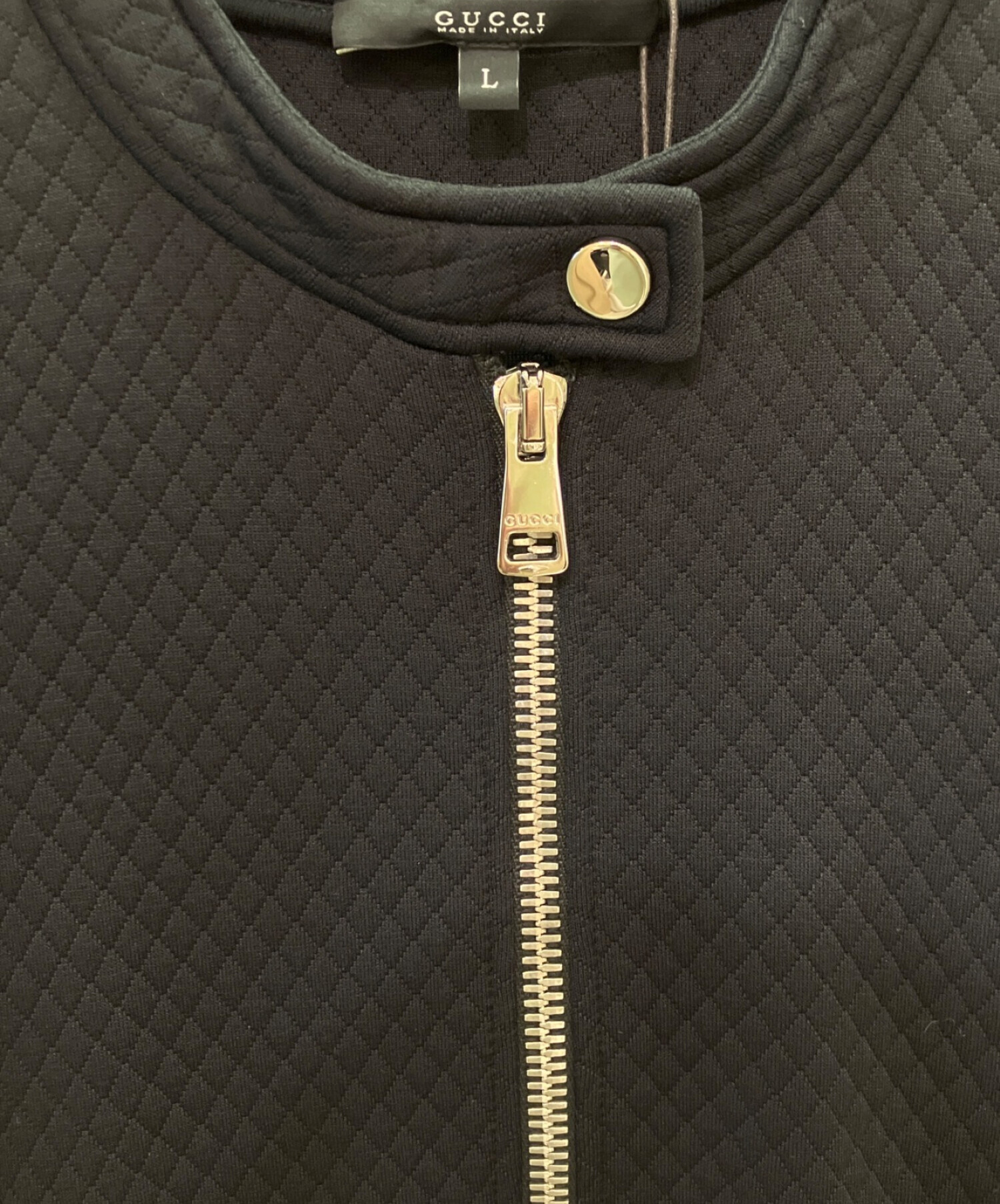 中古・古着通販】GUCCI (グッチ) ハーフジップワッフル半袖ワンピース