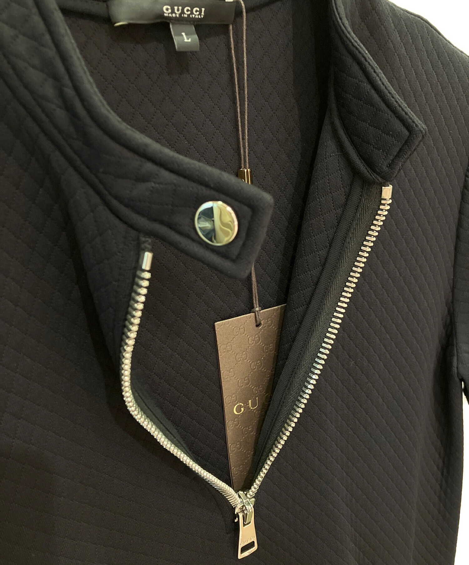 中古・古着通販】GUCCI (グッチ) ハーフジップワッフル半袖ワンピース