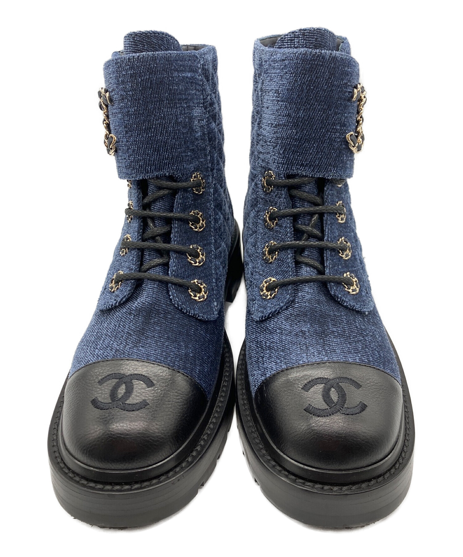 値下げ‼️CHANEL ココマーク デニム ブーツ シャネル デニムブーツ ファッション 靴 【公式通販】