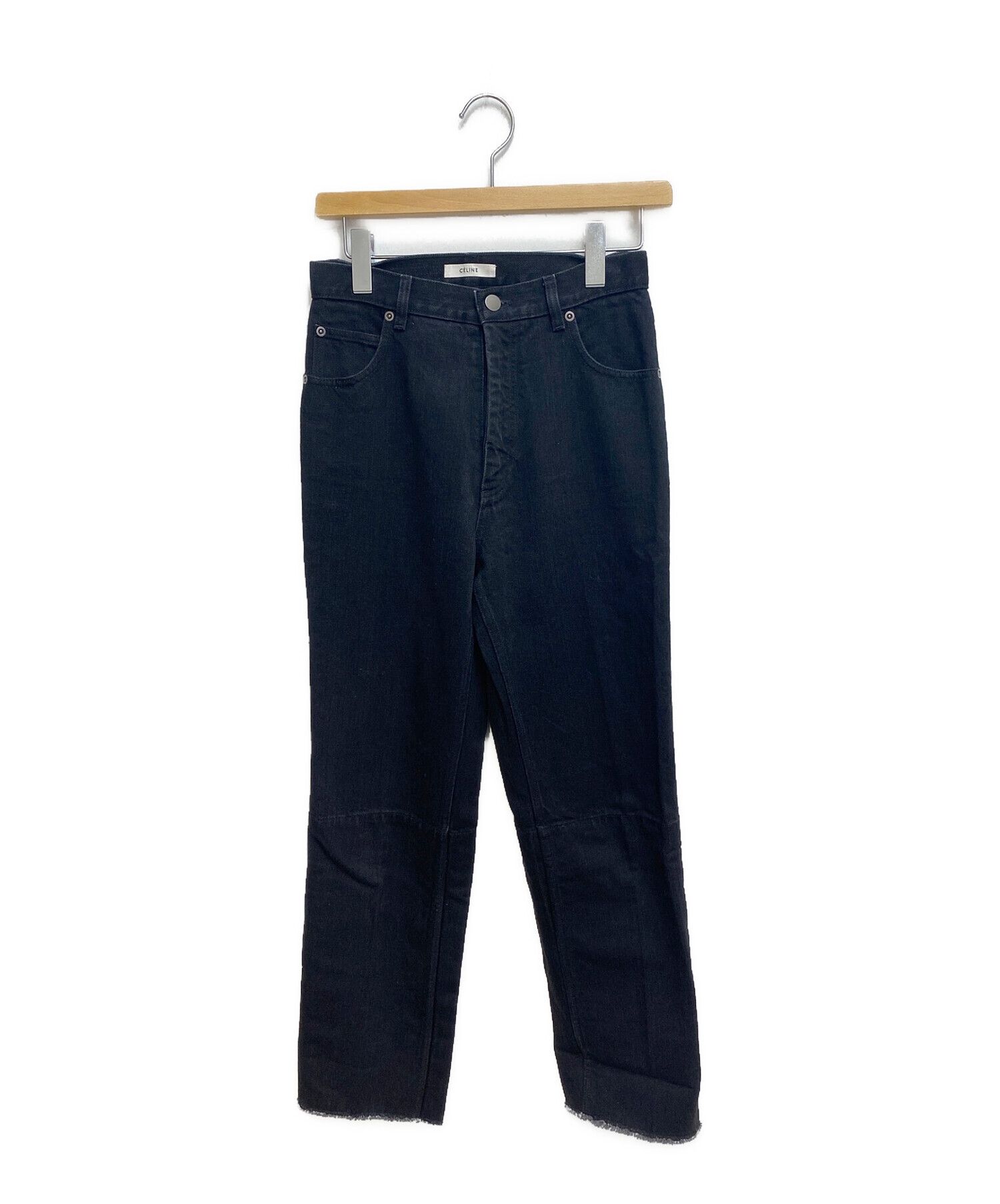 CELINE 新品未使用ブラックデニム　36 中古・古着通販】CELINE (セリーヌ) ワイドデニムパンツ ブラック