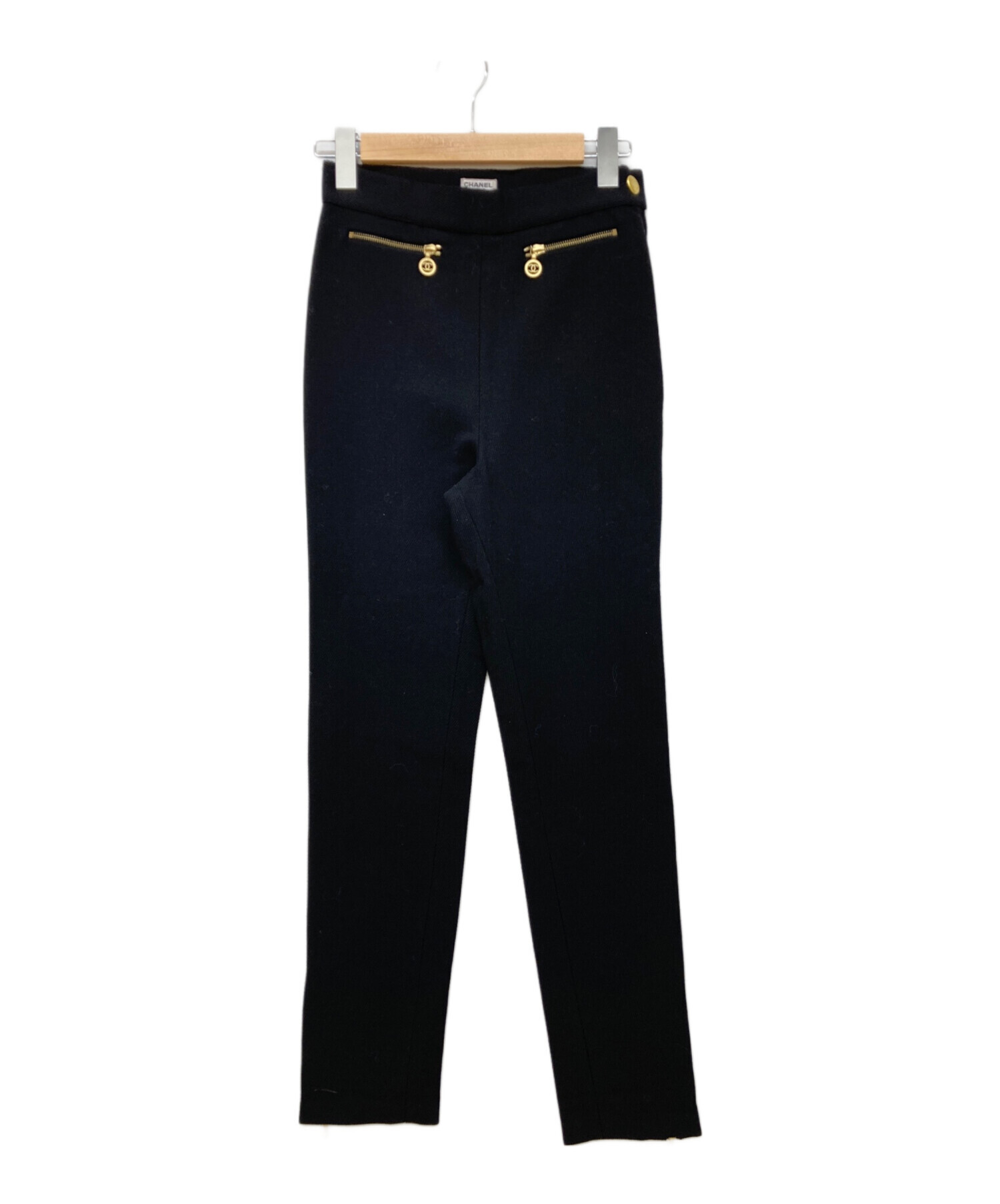 中古・古着通販】CHANEL (シャネル) ココマークジップツイルパンツ