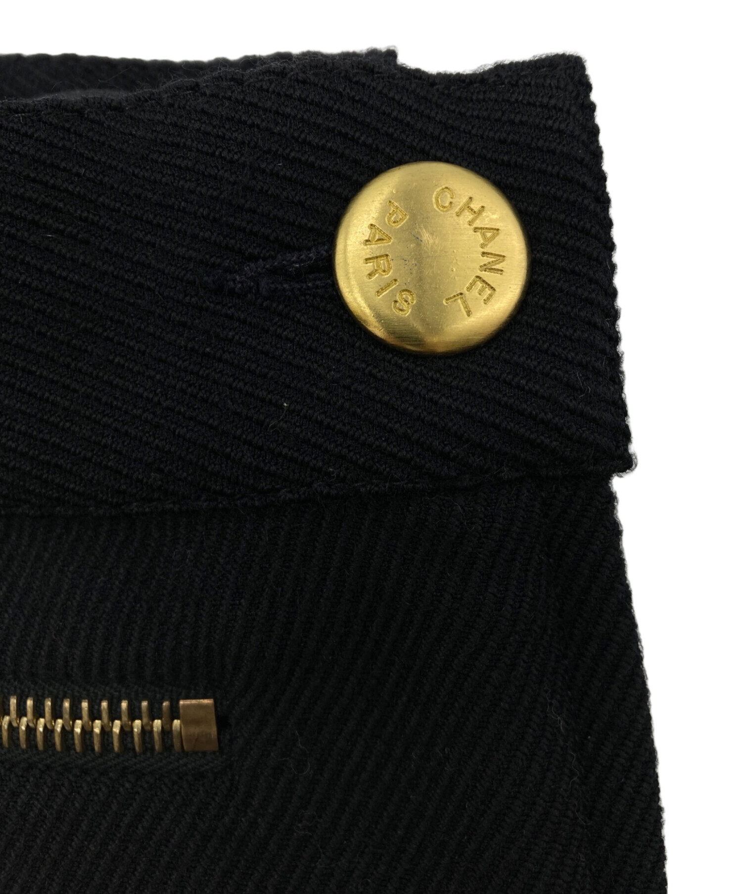 中古・古着通販】CHANEL (シャネル) ココマークジップツイルパンツ