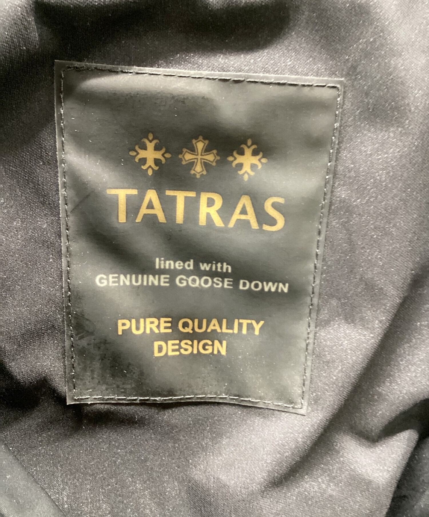 中古・古着通販】TATRAS (タトラス) ベルト付ダウンコート ブラック 