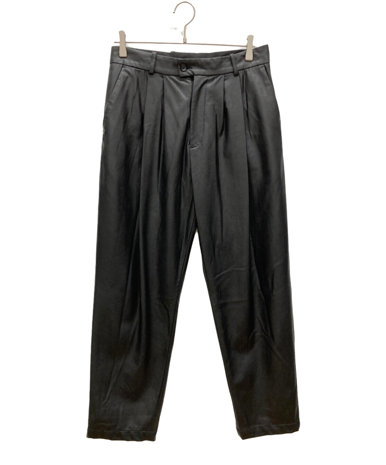stein FAKE LEATHER TROUSERS 19aw stein 19aw fake leather trousers