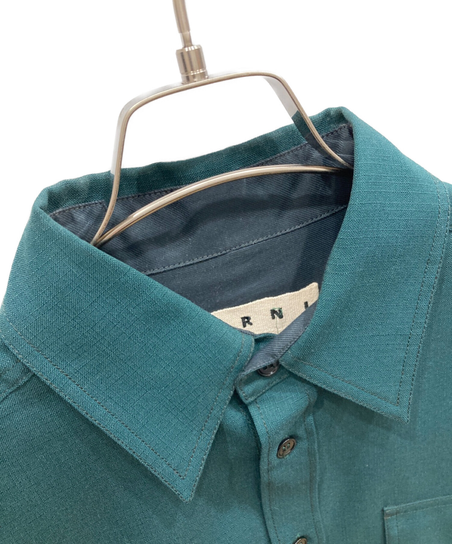 badhop gkid着用 MARNI ジップアップ長袖シャツ オリーブグリーン