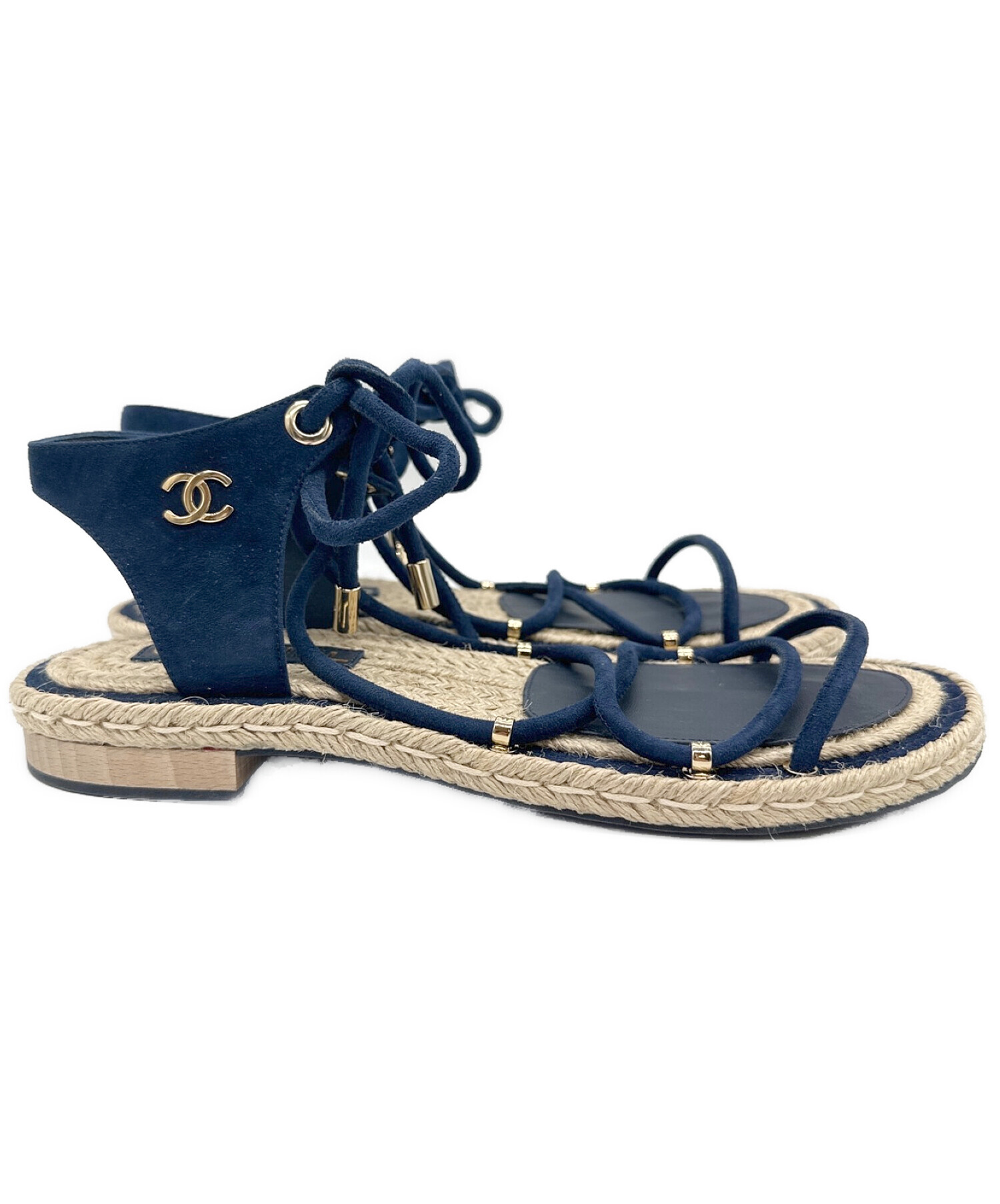 中古・古着通販】CHANEL (シャネル) コードデザインエスパサンダル