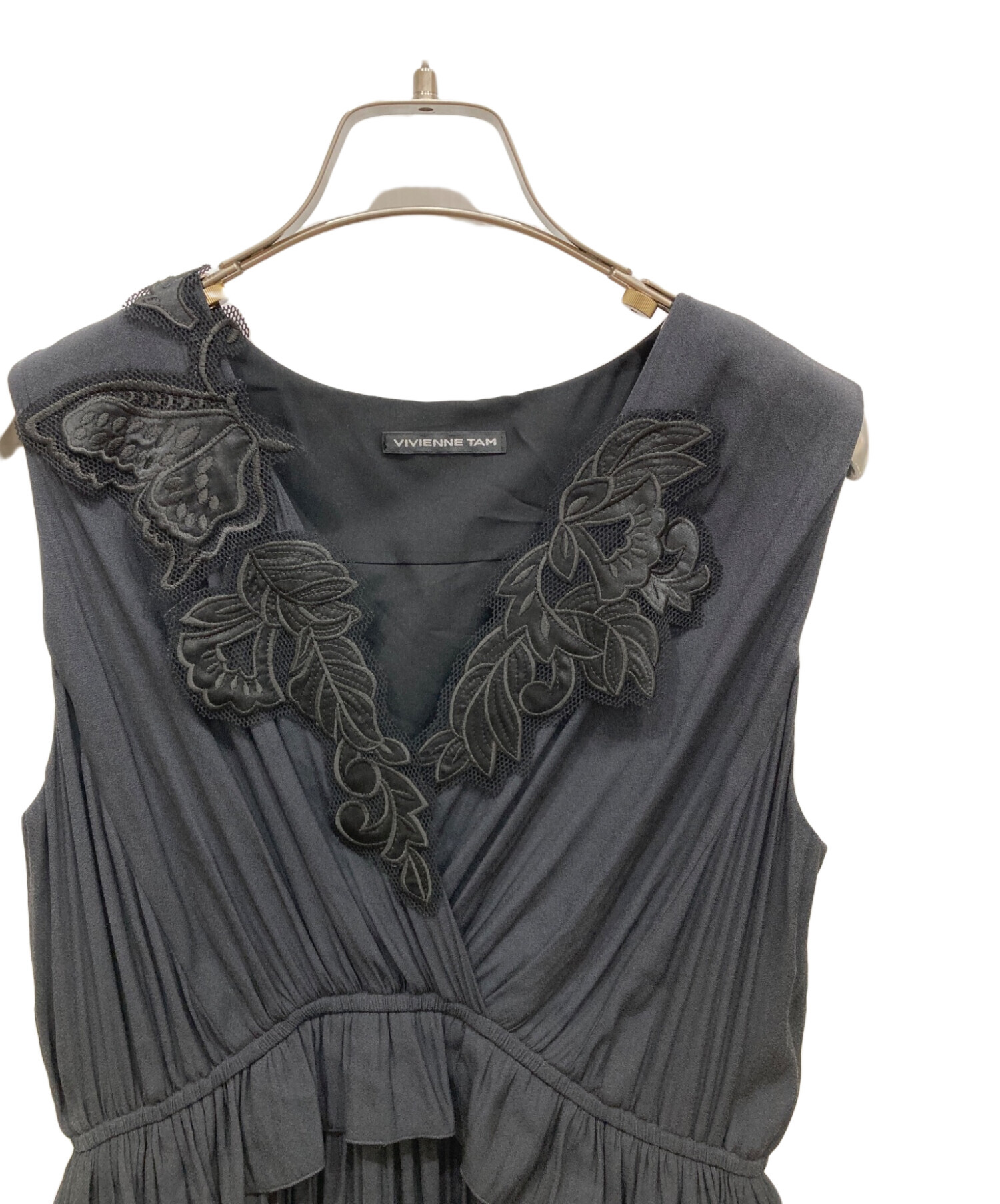 VIVIENNE TAM　パンダ　ワンピース　ドレス ブラック　40 VIVIENNE TAM パンダ ワンピース ドレス ブラック 40