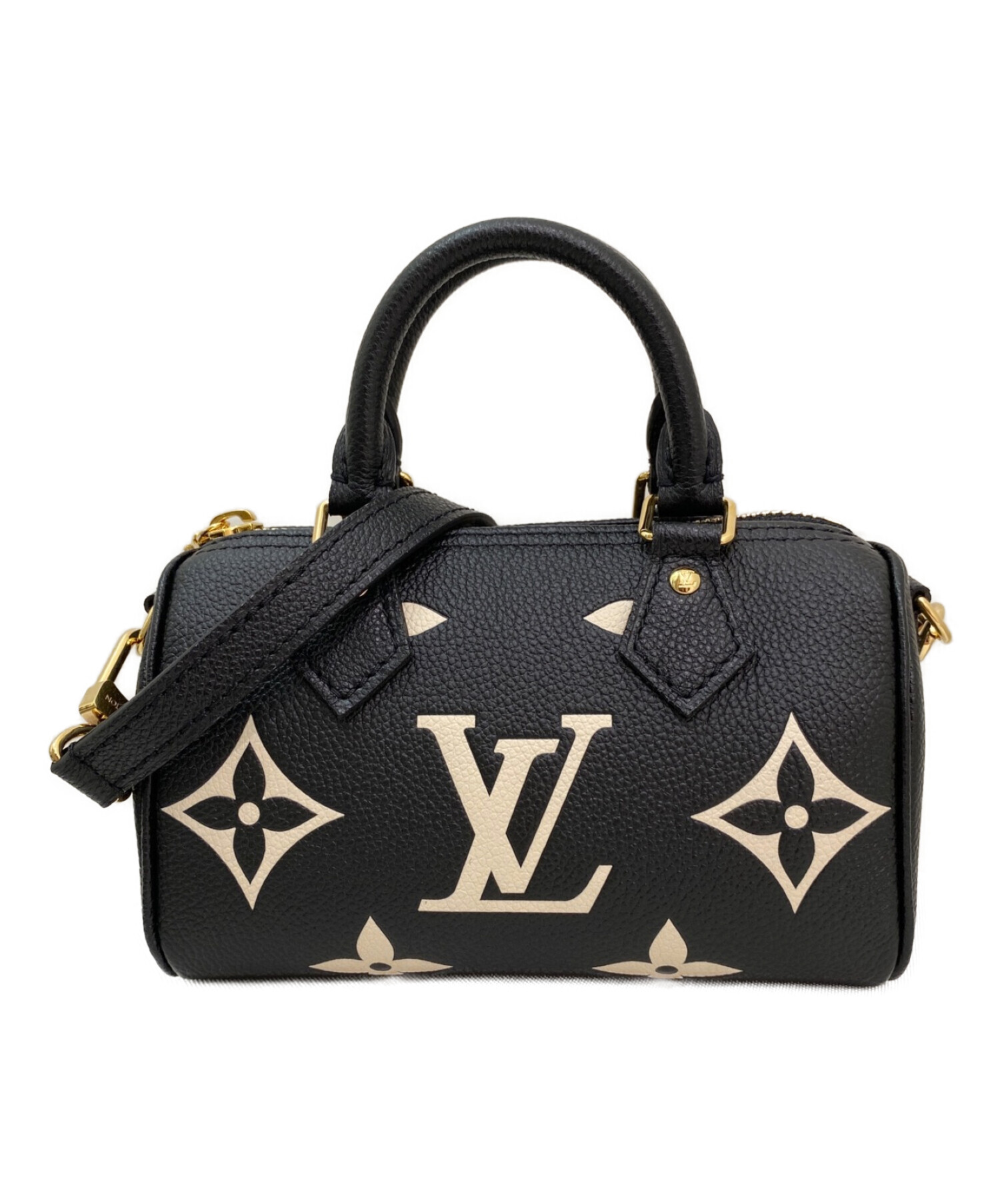 Louis Vuitton ナノスピーディ 黒 中古・古着通販】LOUIS VUITTON (ルイ ヴィトン) ナノ・スピーディ