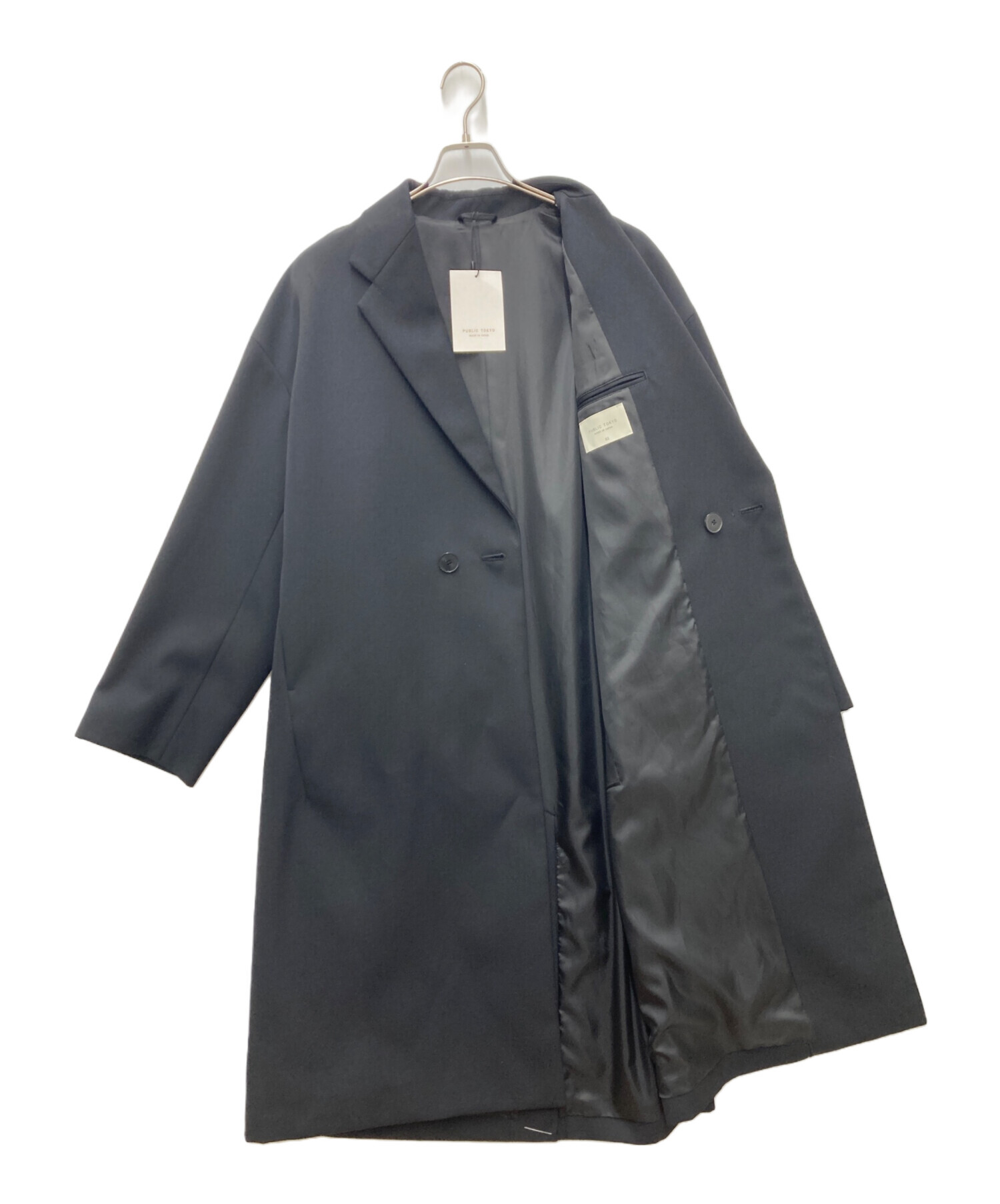 PUBLIC TOKYO 含浸ウールギャバオーバーダブルチェスターコート