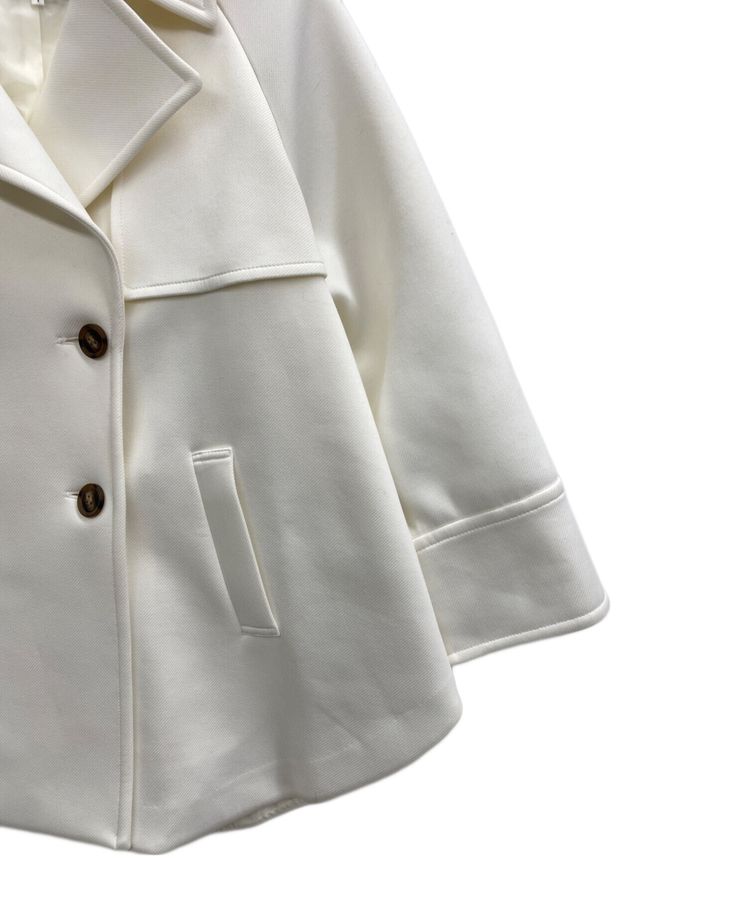 Apuweiser-riche ライトカルゼケープ コート 白