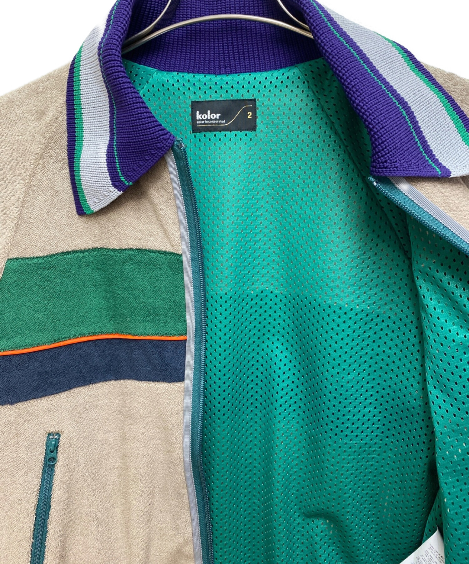 中古・古着通販】kolor (カラー) TRACK JACKET ベージュ サイズ:2 未 