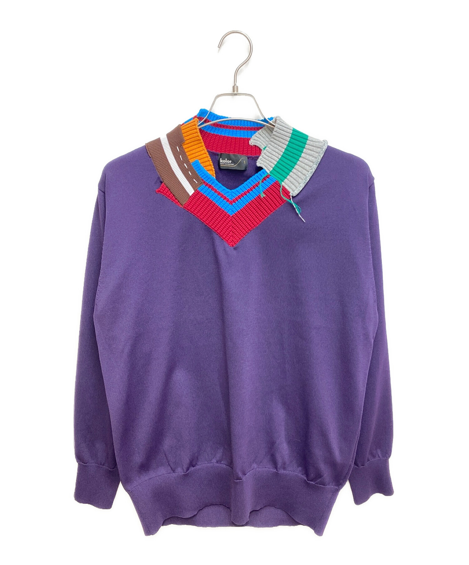kolor Pe 強撚天竺 ニット プルオーバー パープル 22SS 完売品