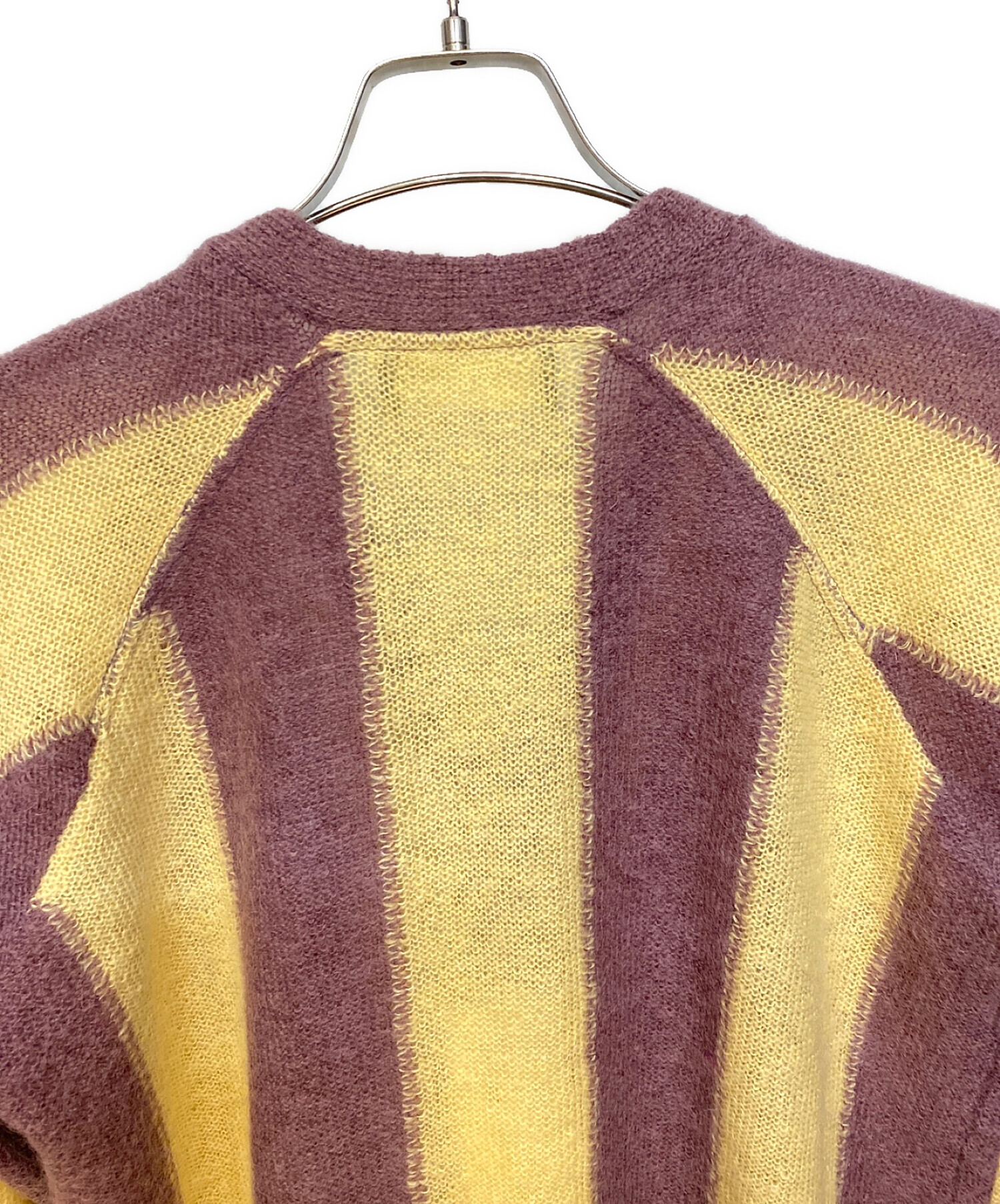 中古・古着通販】UNUSED (アンユーズド) MOHAIR CARDIGAN イエロー 