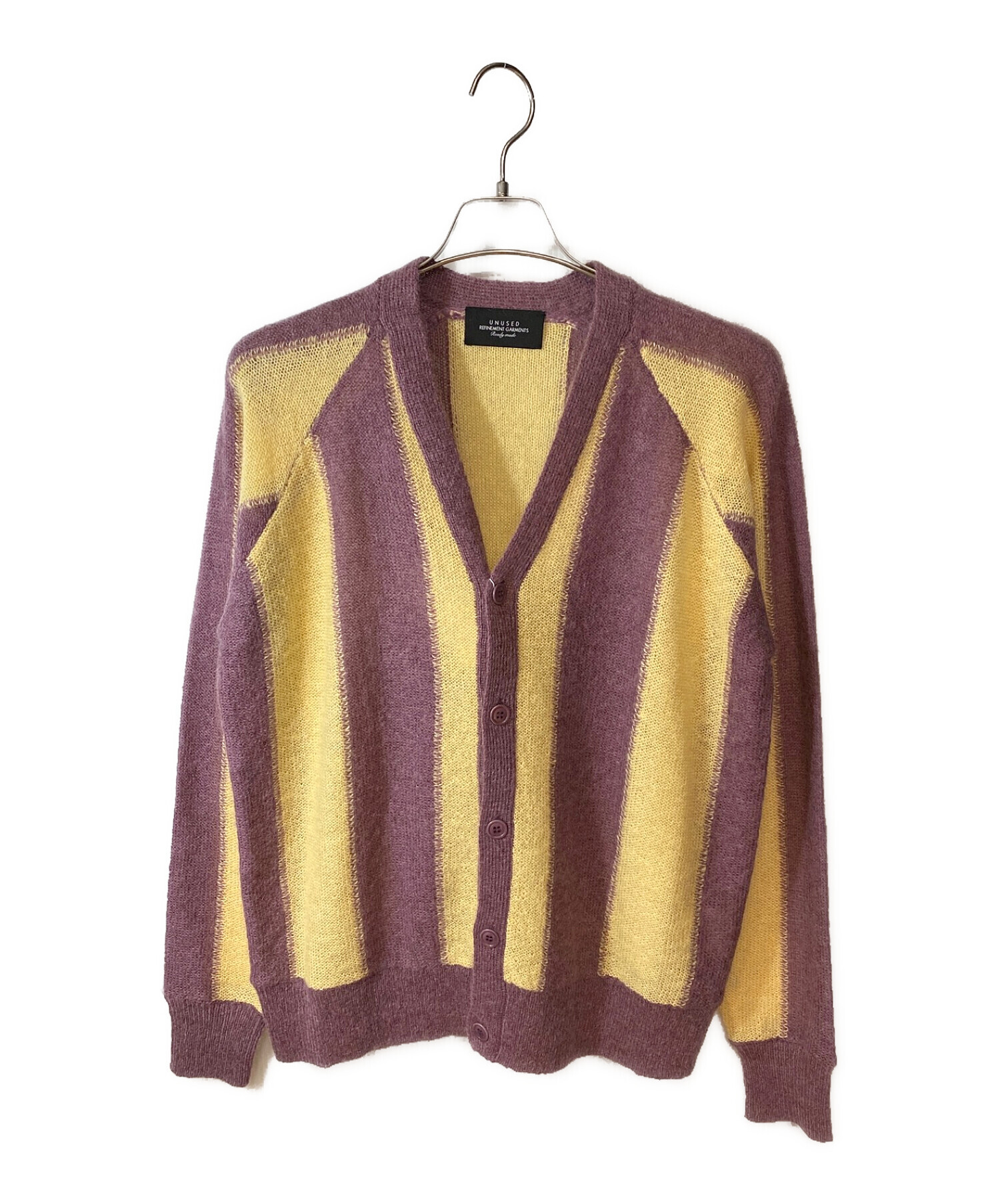中古・古着通販】UNUSED (アンユーズド) MOHAIR CARDIGAN イエロー 