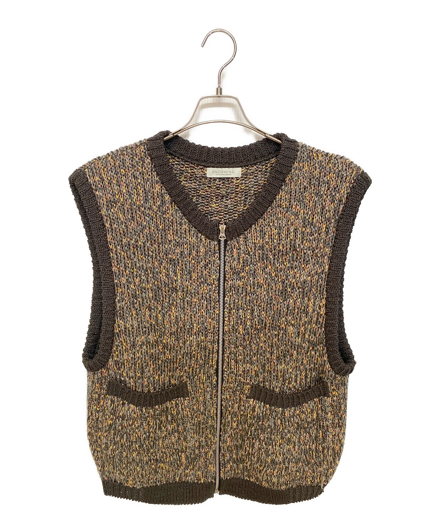 中古・古着通販】ENCOMING (インカミング) KNITTED TWO POCKET VEST 