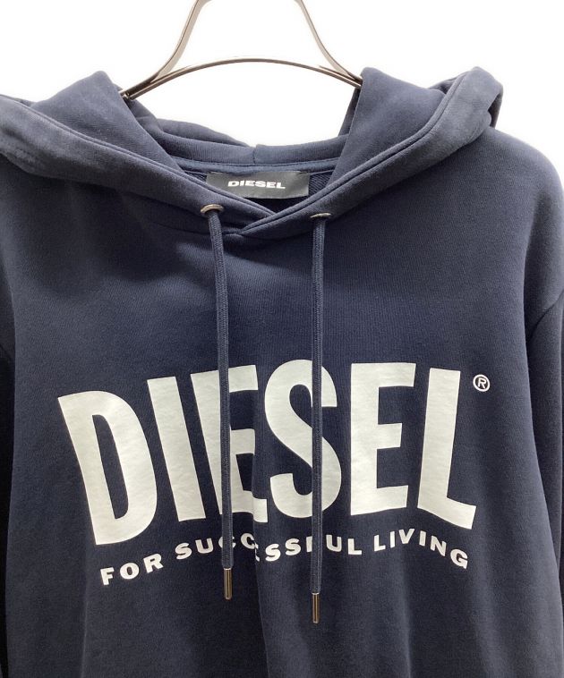 タグ付き 未使用 DIESEL ディーゼル ロゴプリント パーカー ネイビー タグ付き 未使用 DIESEL ディーゼル ロゴプリント パーカー ネイビー