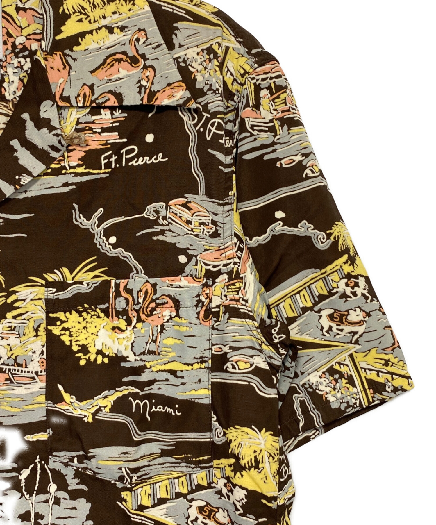 中古・古着通販】VISVIM (ビズビム) DUKE SHIRT SUNSHINE S/S ブラウン