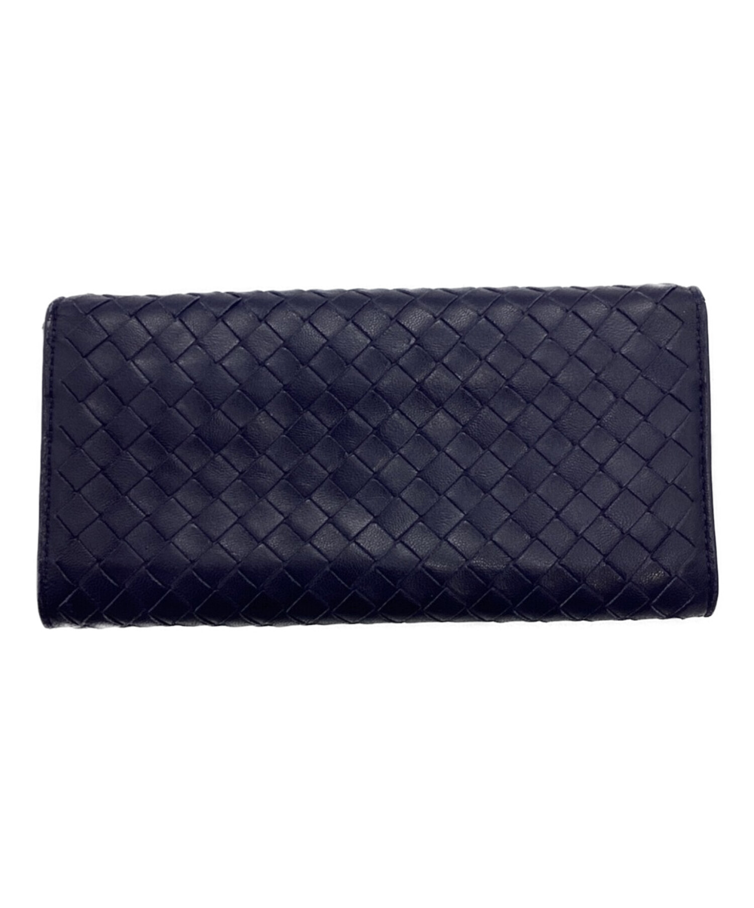 中古・古着通販】BOTTEGA VENETA (ボッテガベネタ) 長財布 ネイビー 