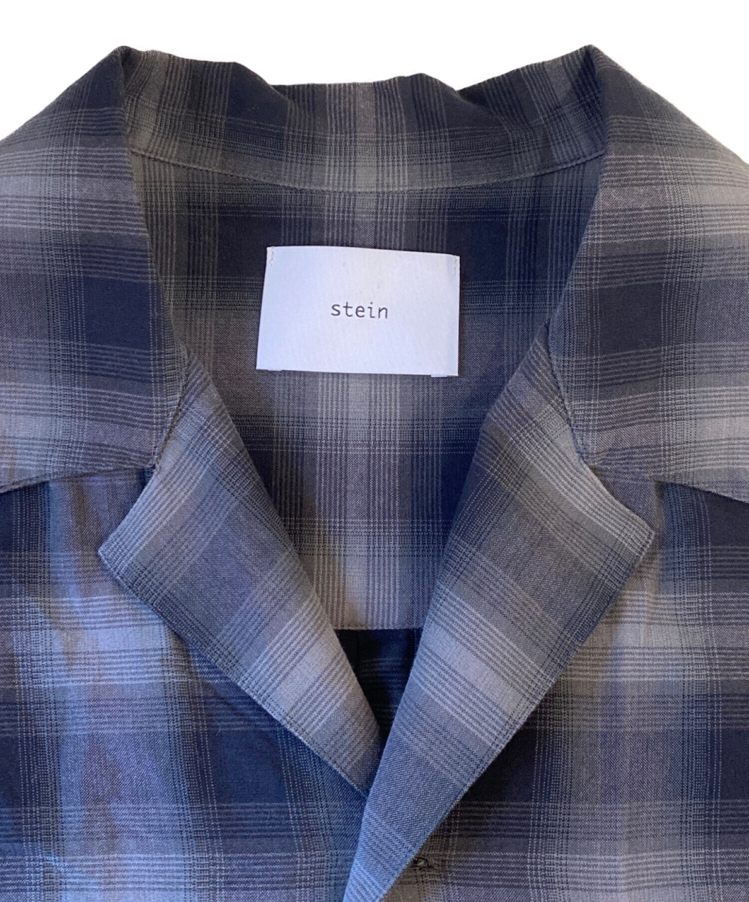 stein OVERSIZED OPEN COLLAR SHIRT サイズs stein | シュタイン OVERSIZED CUPRO OPEN COLLAR SS SHIRT(BLUE GREY