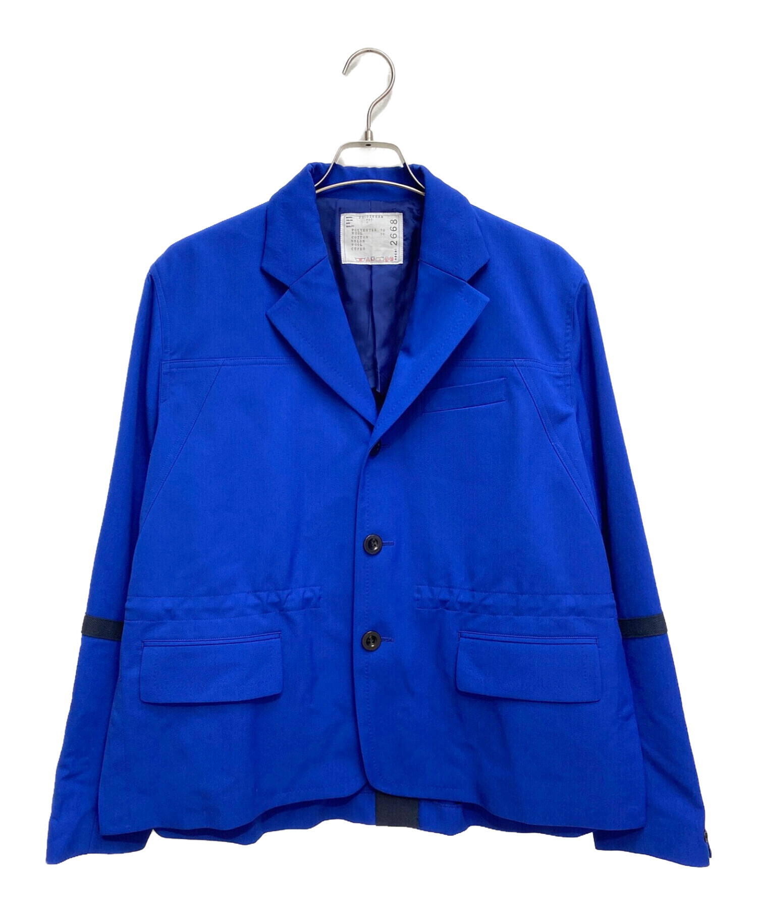 中古・古着通販】sacai (サカイ) Suiting Mix 3B Jacket ブルー サイズ 